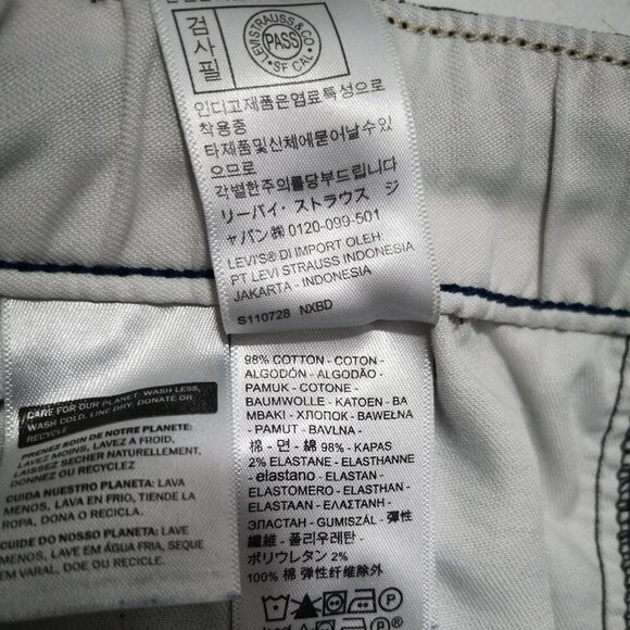 Levi's XX Chino EZ Black & White Check Taper Leg Stretch Size Small Pants - Picture 7 of 16